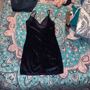 Super sexy navy blue felt texture dress size small